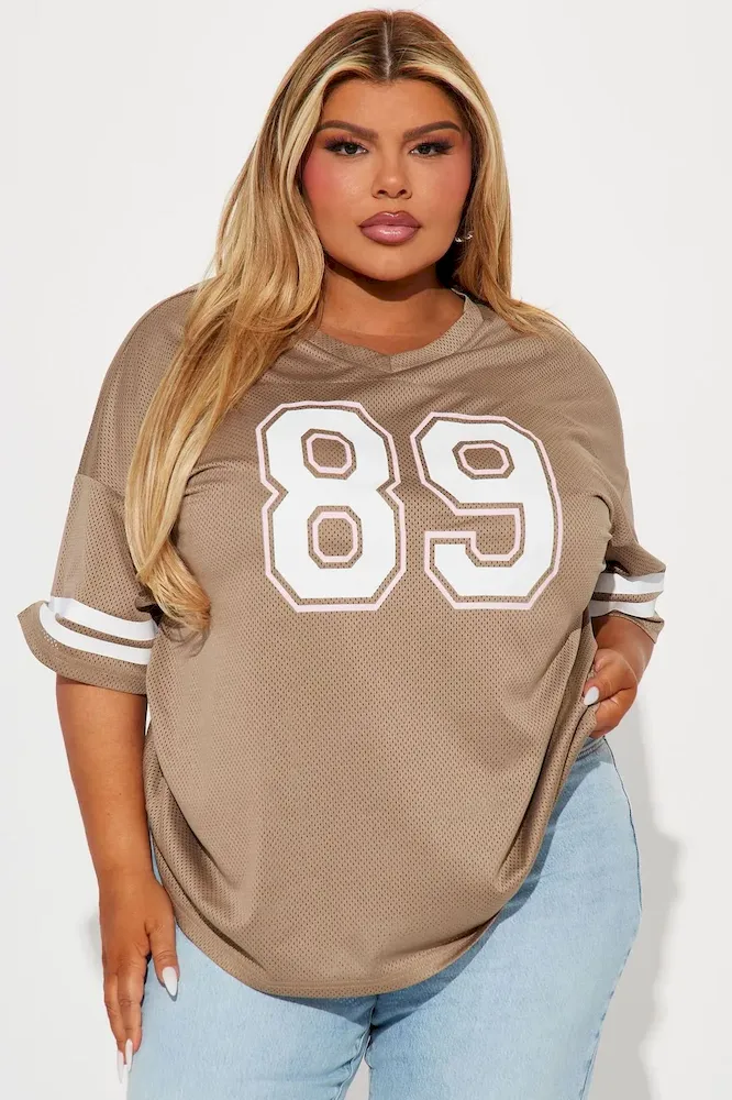 Women Fashion Casual Loose Patchwork Digital Print Short Sleeve V-Neck Jersey T-Shirt - Image 7